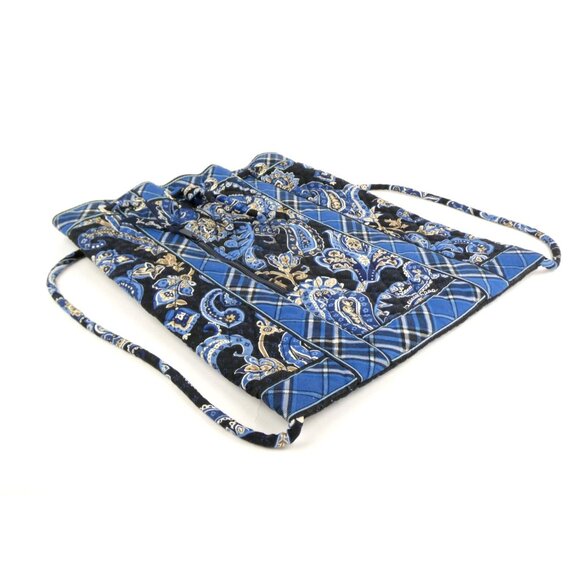 Vera Bradley Windsor Navy Quilted Drawstring Backpack - Picture 3 of 12